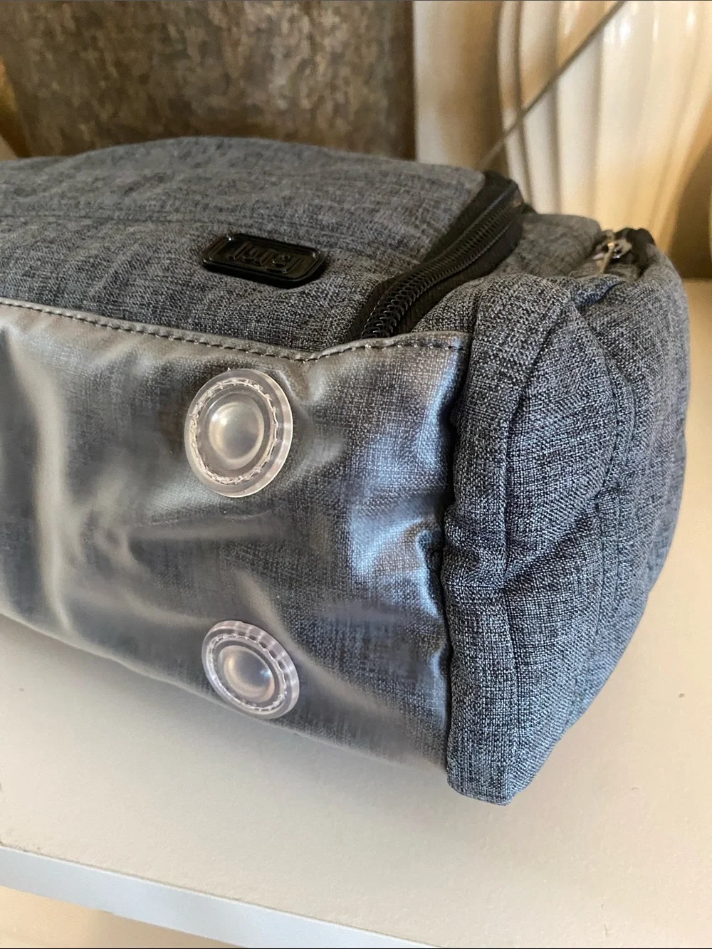 BNWNT Lug Trolley Gray Quilted Organizer